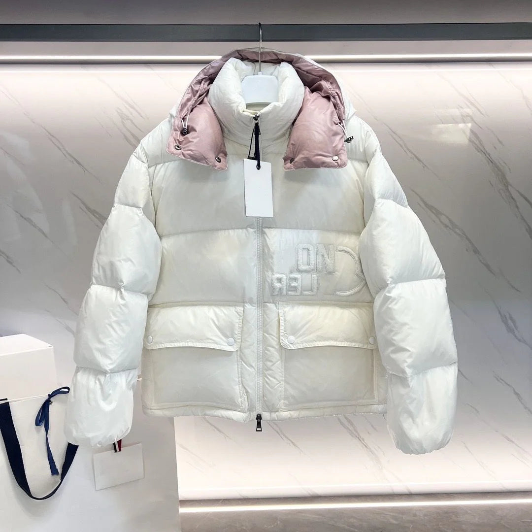 Moncler Nylon Jacket White/Pink
